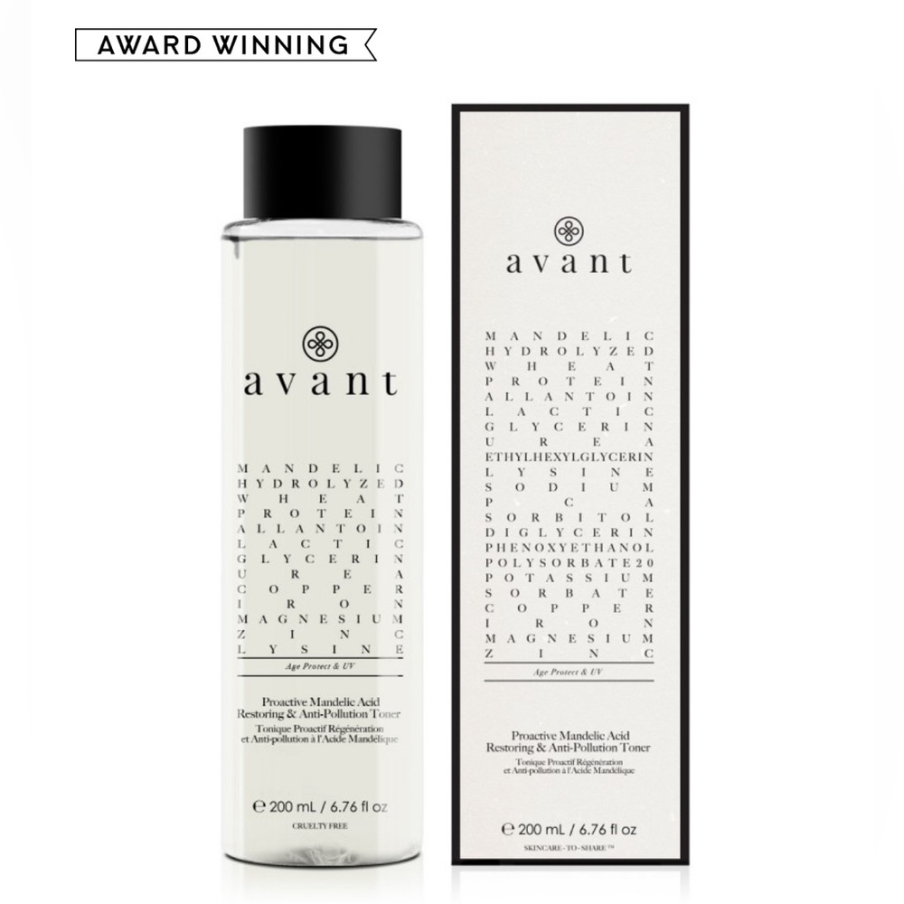 AVANT SKINCARE
Proactive Mandelic Acid Restoring & Anti-Pollution Toner